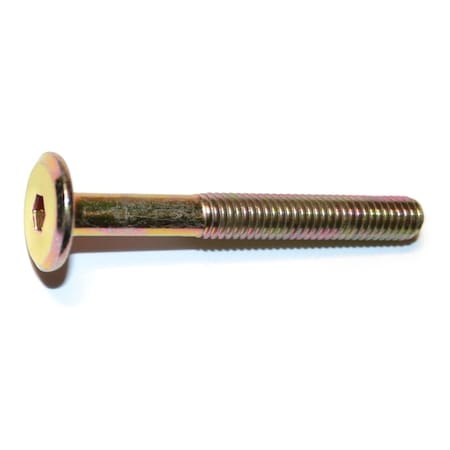 Midwest Fastener Binding Screw, 1.00mm (Coarse), Steel, Yellow Zinc, 10 PK 31624